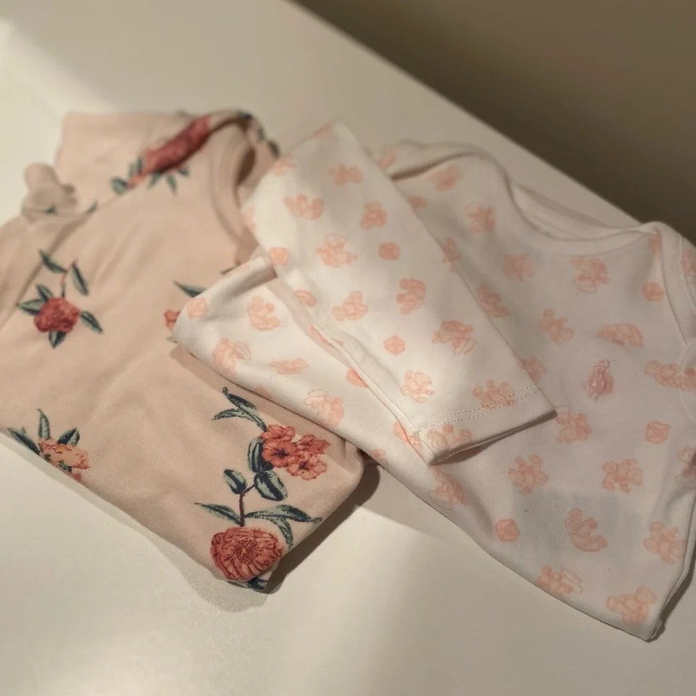 Set of Two Designer Print  Bodysuits